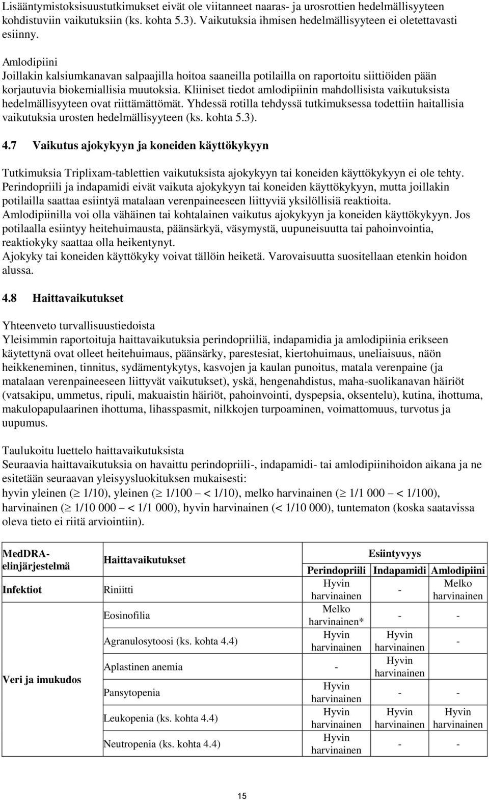 Kliiniset tiedot amlodipiinin mahdollisista vaikutuksista hedelmällisyyteen ovat riittämättömät. Yhdessä rotilla tehdyssä tutkimuksessa todettiin haitallisia vaikutuksia urosten hedelmällisyyteen (ks.