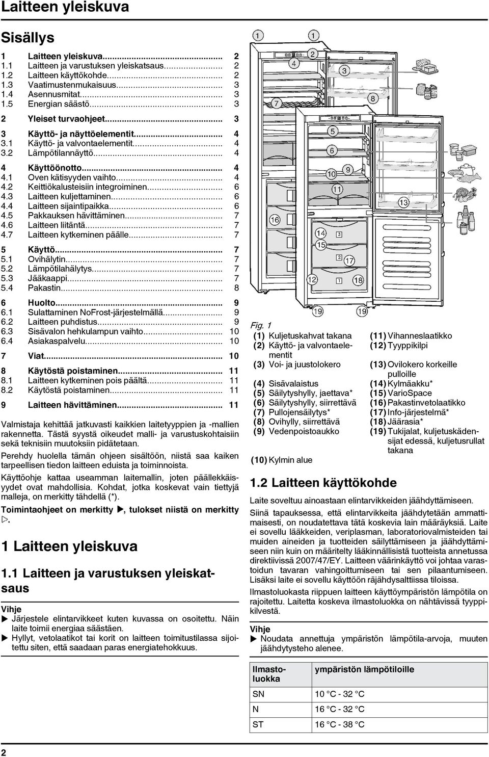 .. 6 4.3 Laitteen kuljettaminen... 6 4.4 Laitteen sijaintipaikka... 6 4.5 Pakkauksen hävittäminen... 7 4.6 Laitteen liitäntä... 7 4.7 Laitteen kytkeminen päälle... 7 5 Käyttö... 7 5.1 Ovihälytin... 7 5.2 Lämpötilahälytys.