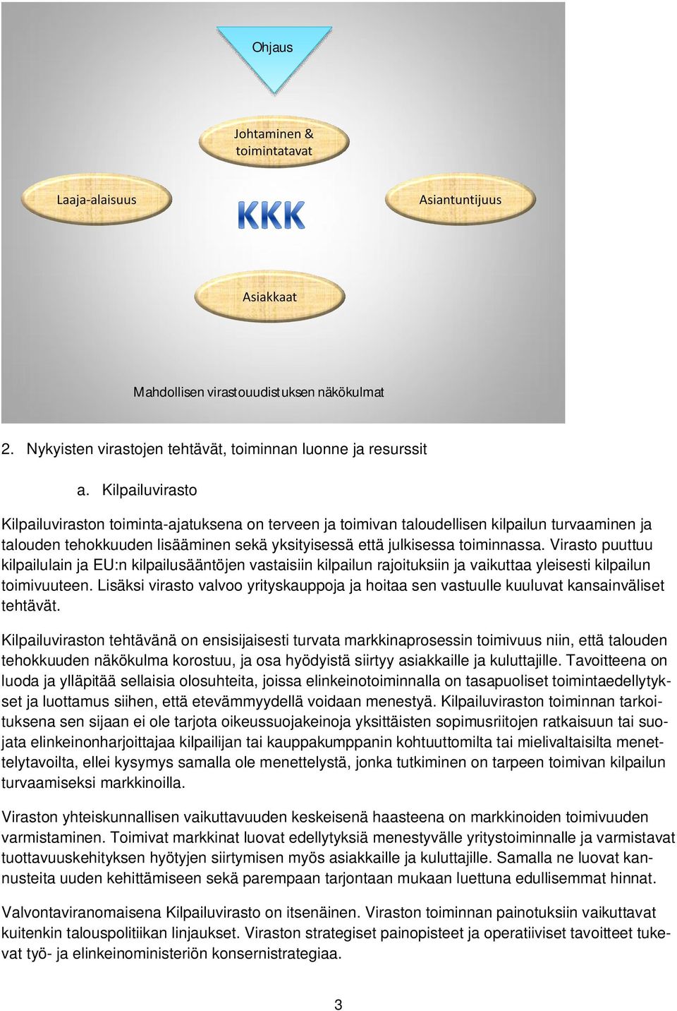 Virasto puuttuu kilpailulain ja EU:n kilpailusääntöjen vastaisiin kilpailun rajoituksiin ja vaikuttaa yleisesti kilpailun toimivuuteen.