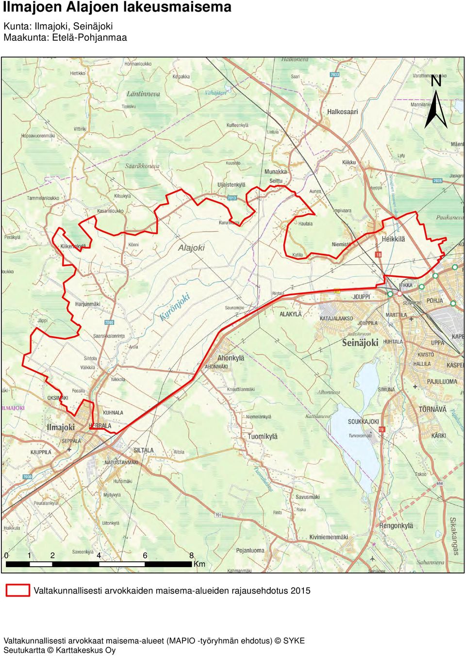 maisema-alueiden rajausehdotus 2015 Valtakunnallisesti arvokkaat