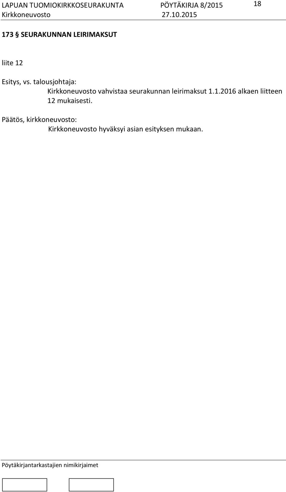 leirimaksut 1.