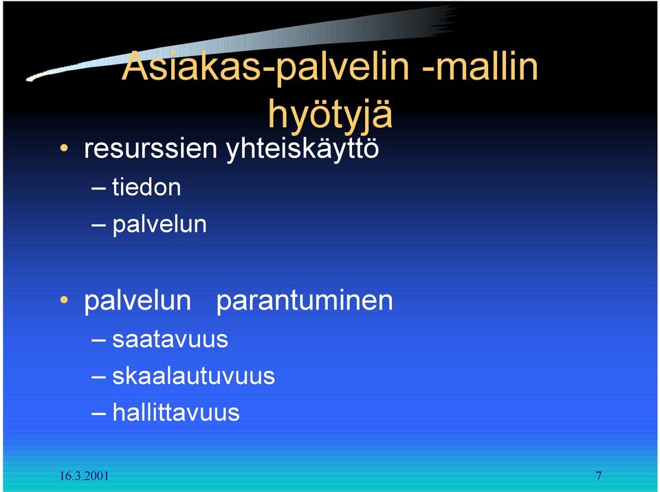 palvelun palvelun parantuminen