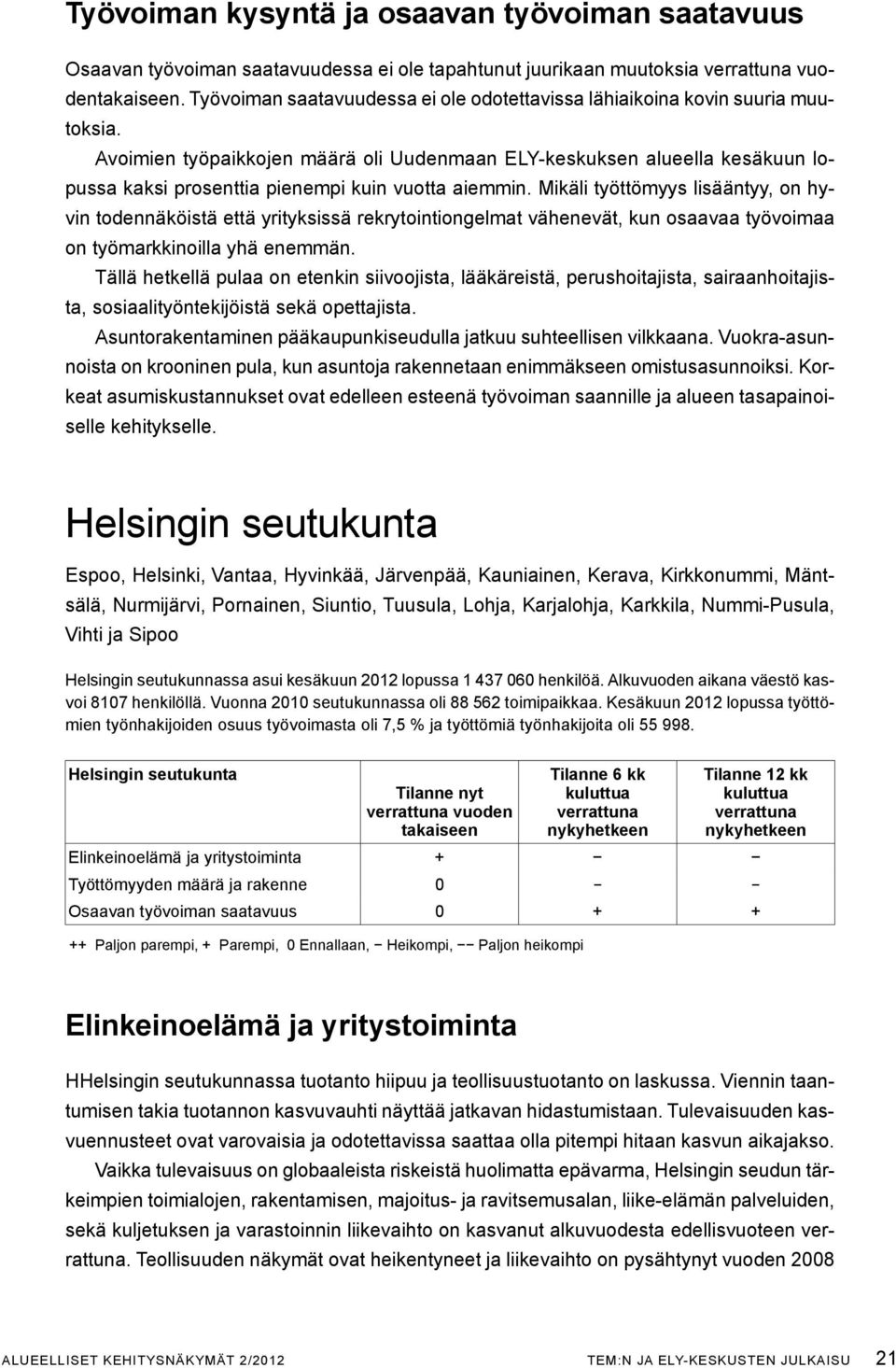 Avoimien työpaikkojen määrä oli Uudenmaan ELY-keskuksen alueella kesäkuun lopussa kaksi prosenttia pienempi kuin vuotta aiemmin.