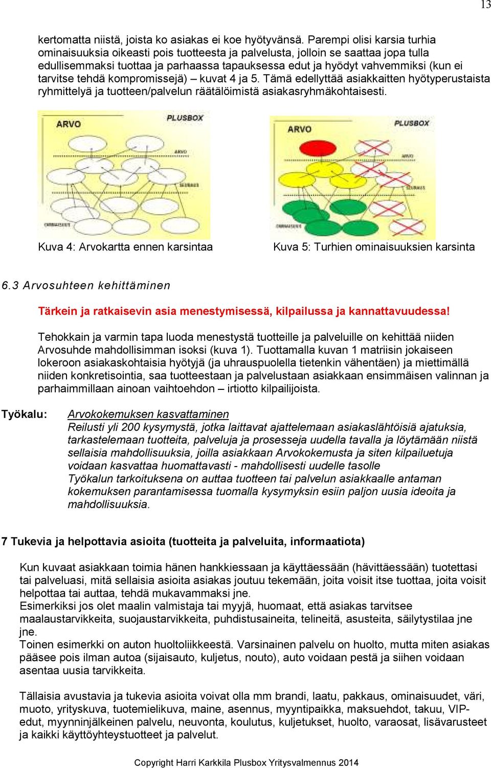 tarvitse tehdä kompromissejä) kuvat 4 ja 5. Tämä edellyttää asiakkaitten hyötyperustaista ryhmittelyä ja tuotteen/palvelun räätälöimistä asiakasryhmäkohtaisesti.