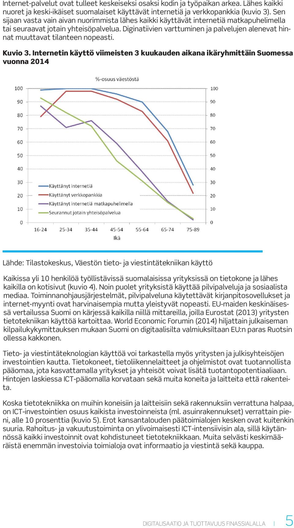 Diginatiivien varttuminen ja palvelujen alenevat hinnat muuttavat tilanteen nopeasti. Kuvio 3.