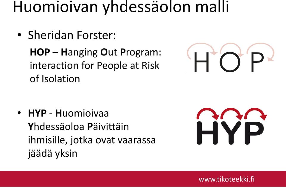 at Risk of Isolation HYP - Huomioivaa Yhdessäoloa