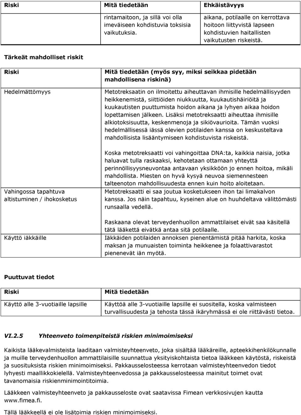 heikkenemistä, siittiöiden niukkuutta, kuukautishäiriöitä ja kuukautisten puuttumista hoidon aikana ja lyhyen aikaa hoidon lopettamisen jälkeen.