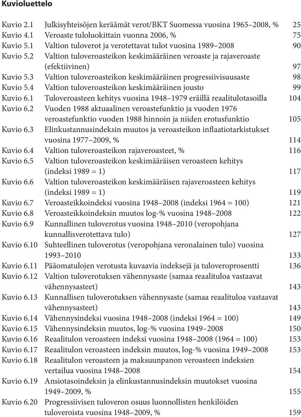 3 Valtion tuloveroasteikon keskimääräinen progressiivisuusaste 98 Kuvio 5.4 Valtion tuloveroasteikon keskimääräinen jousto 99 Kuvio 6.