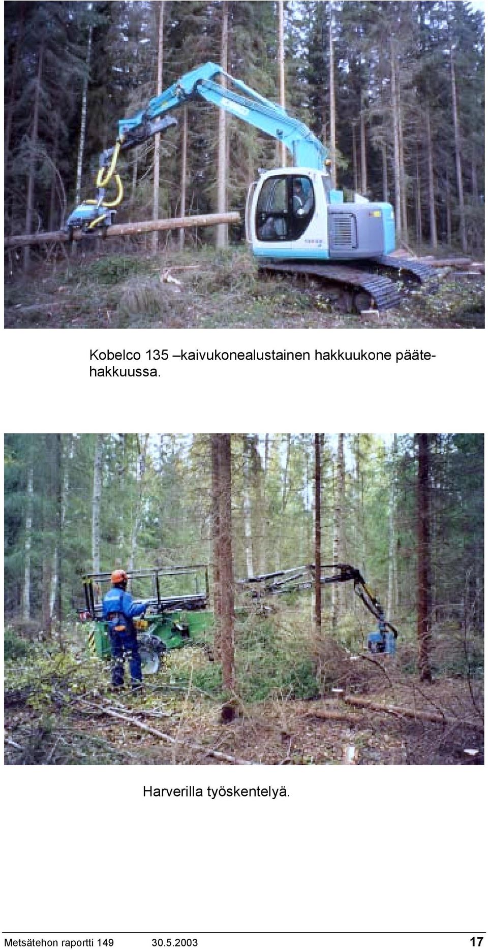 hakkuukone päätehakkuussa.