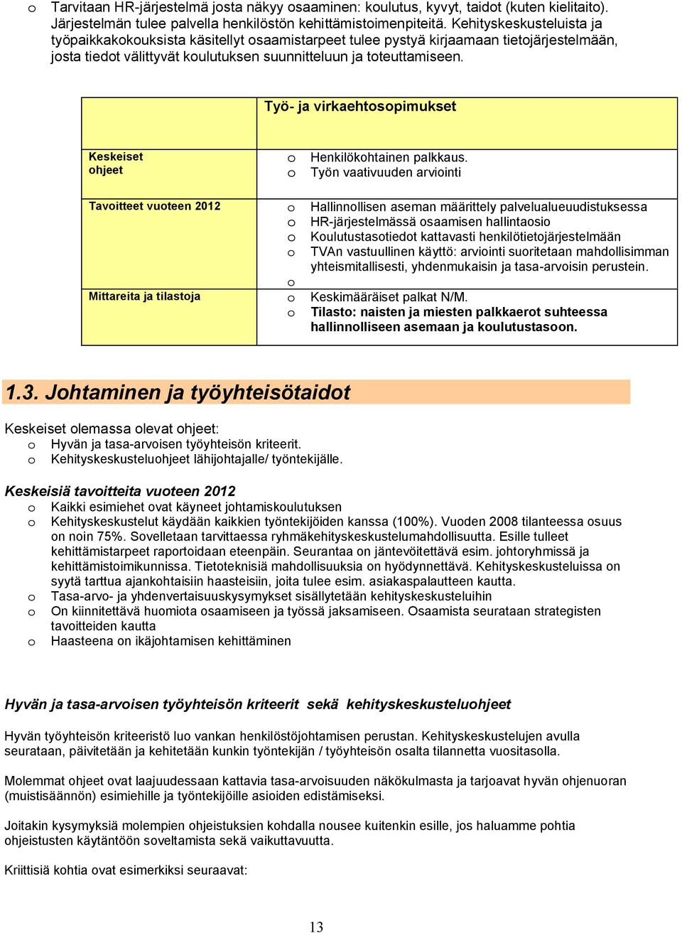 Työ- ja virkaehtosopimukset Keskeiset ohjeet Henkilökohtainen palkkaus.