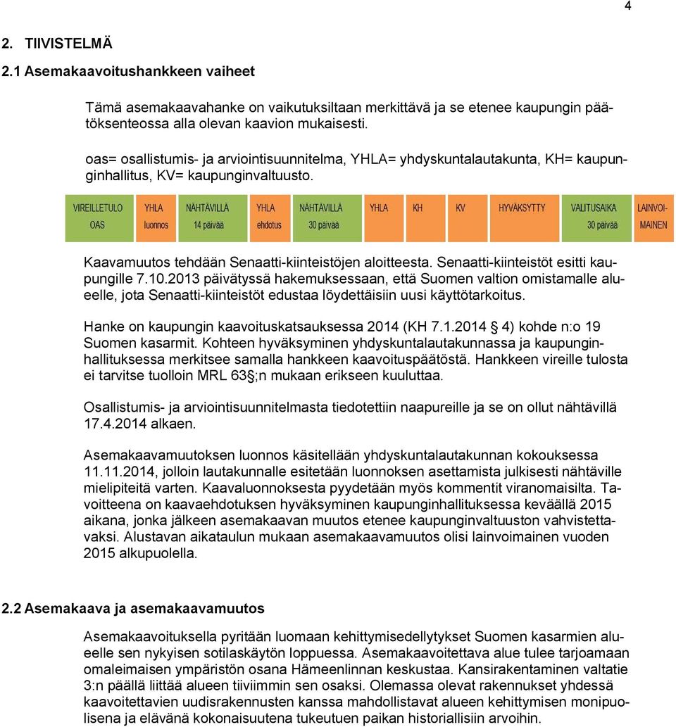 Senaatti-iinteistöt esitti aupungille.. päivätyssä haemusessaan, että Suomen valtion omistamalle alueelle, jota Senaatti-iinteistöt edustaa löydettäisiin uusi äyttötaroitus.