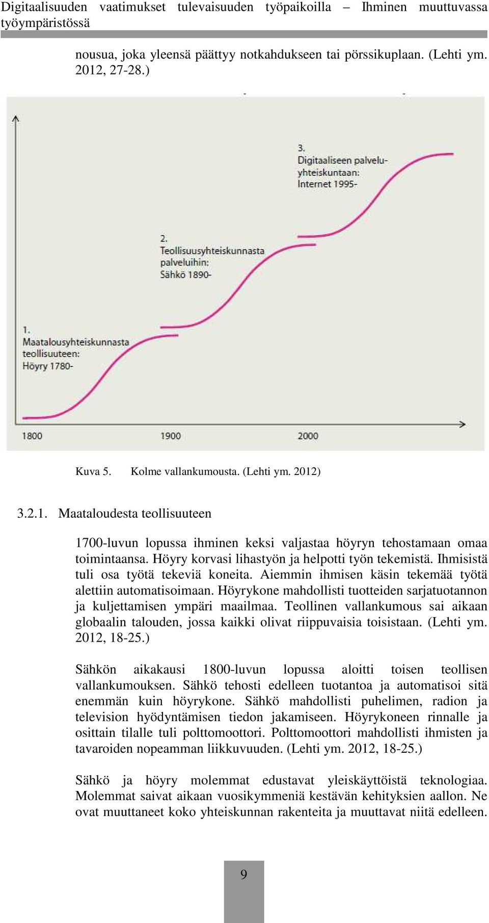 Höyrykone mahdollisti tuotteiden sarjatuotannon ja kuljettamisen ympäri maailmaa. Teollinen vallankumous sai aikaan globaalin talouden, jossa kaikki olivat riippuvaisia toisistaan. (Lehti ym.