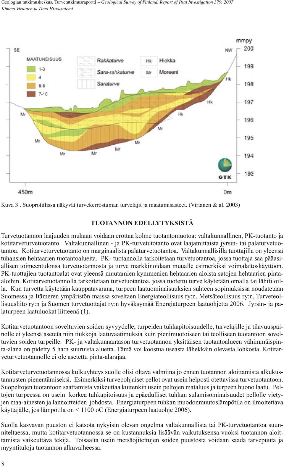 Valtakunnallinen - ja PK-turvetutotanto ovat laajamittaista jyrsin- tai palaturvetuotantoa. Kotitarveturvetuotanto on marginaalista palaturvetuotantoa.