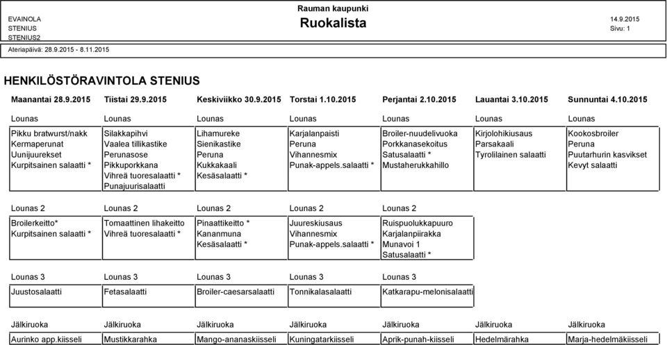 2015 Lauantai 3.10.