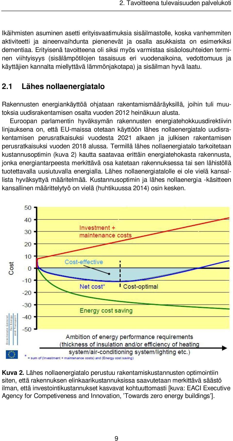 Erityisenä tavoitteena oli siksi myös varmistaa sisäolosuhteiden terminen viihtyisyys (sisälämpötilojen tasaisuus eri vuodenaikoina, vedottomuus ja käyttäjien kannalta miellyttävä lämmönjakotapa) ja