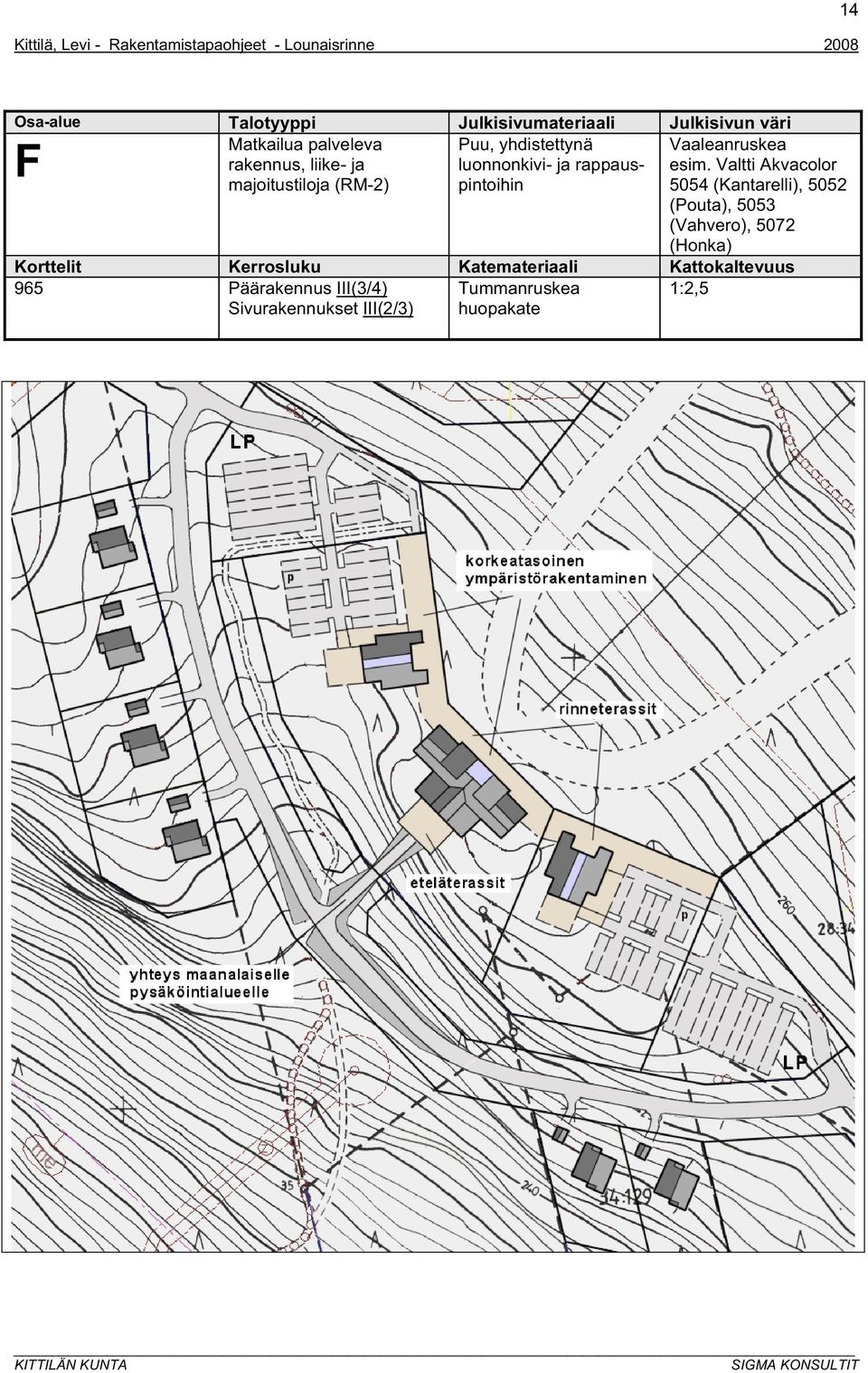 Valtti Akvacolor majoitustiloja (RM-2) (Pouta), 5053 (Vahvero), 5072 (Honka) Korttelit Kerrosluku