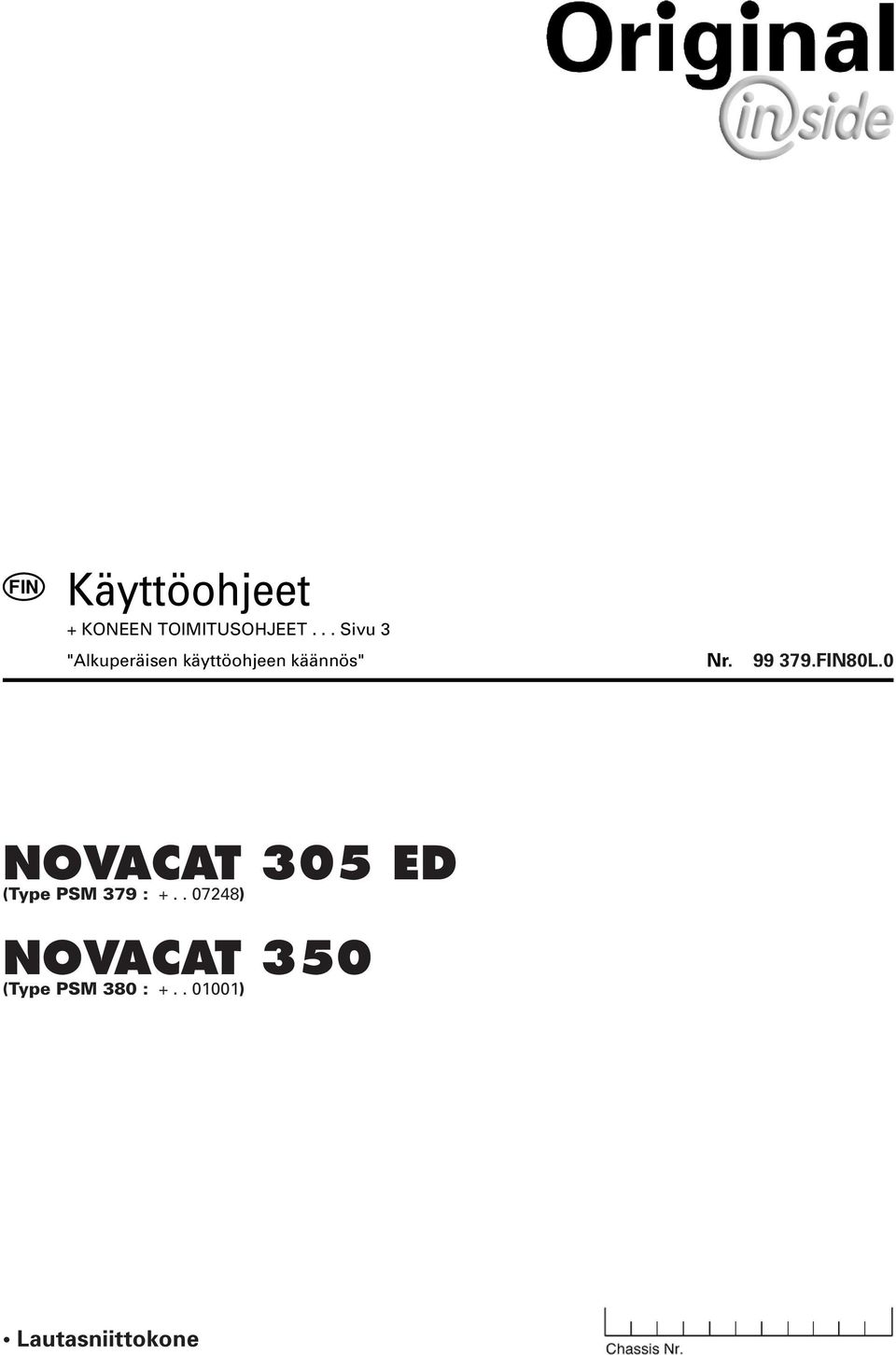 99 379.80L.0 NOVACAT 305 ED (Type PSM 379 : +.