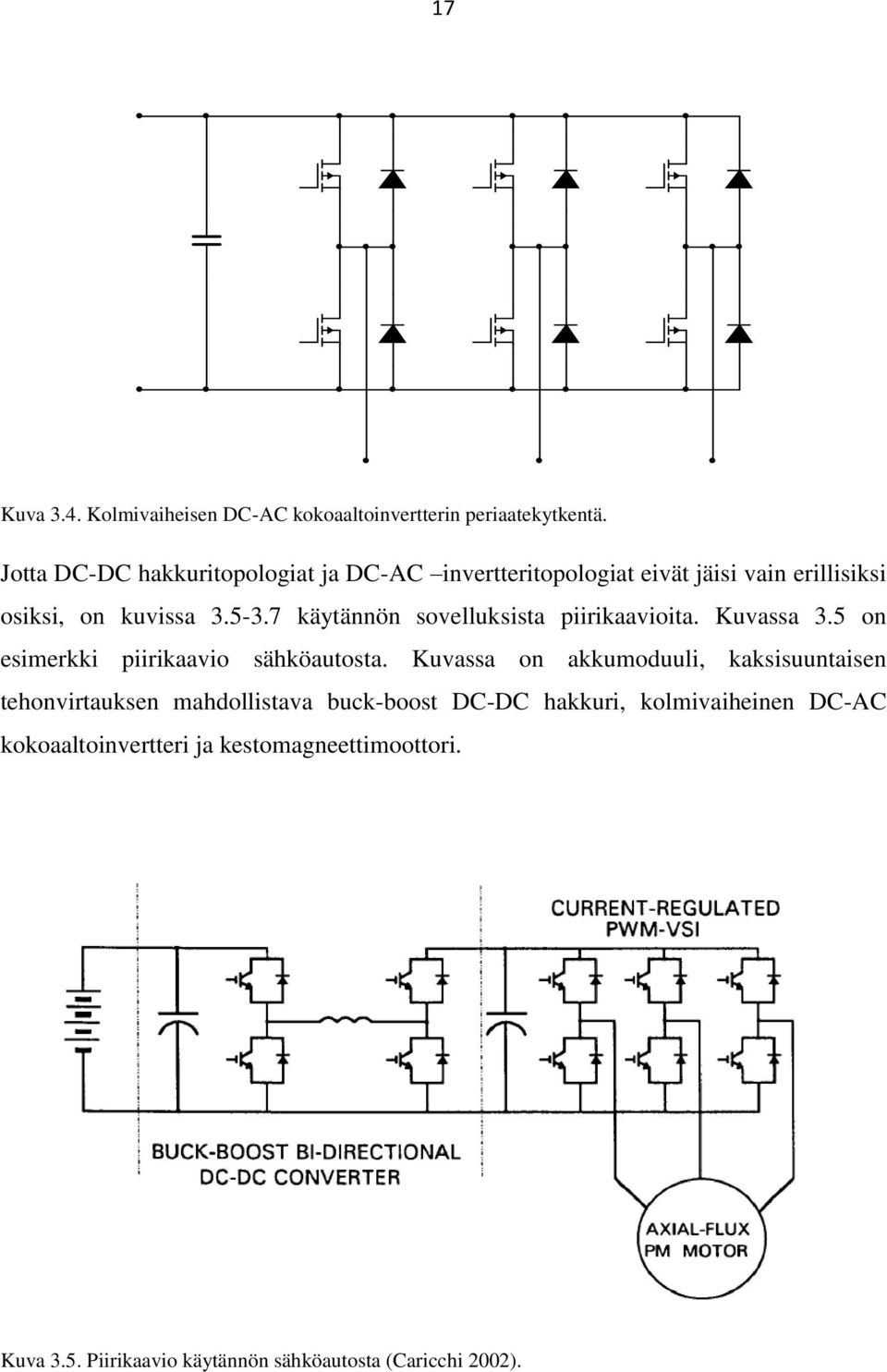 7 käytännön sovelluksista piirikaavioita. Kuvassa 3.5 on esimerkki piirikaavio sähköautosta.
