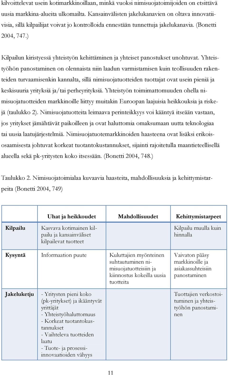 ) Kilpailun kiristyessä yhteistyön kehittäminen ja yhteiset panostukset unohtuvat.