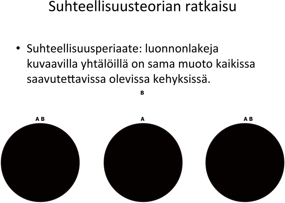 kuvaavilla yhtälöillä on sama muoto