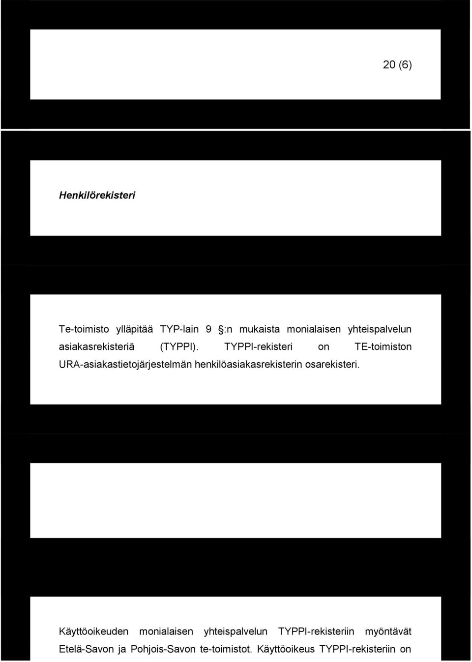 TYPPI-rekisteri on TE-toimiston URA-asiakastietojärjestelmän henkilöasiakasrekisterin