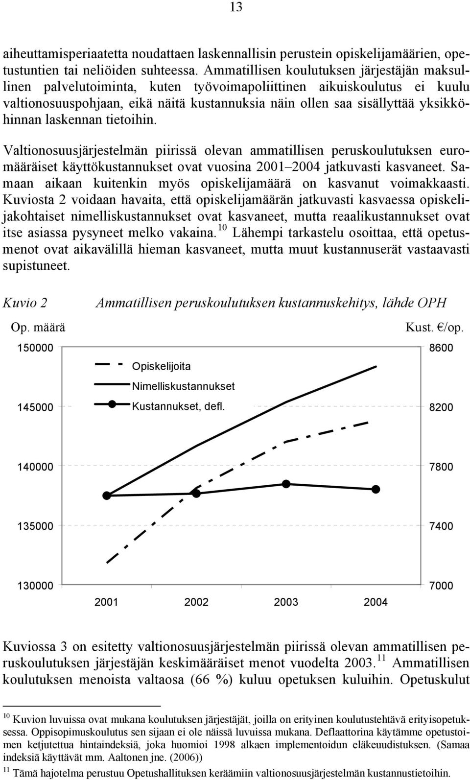 yksikköhinnan laskennan tietoihin. Valtionosuusjärjestelmän piirissä olevan ammatillisen peruskoulutuksen euromääräiset käyttökustannukset ovat vuosina 2001 2004 jatkuvasti kasvaneet.