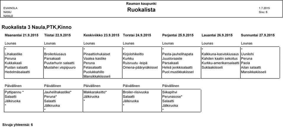 2015 Keskiviikko 23.9.