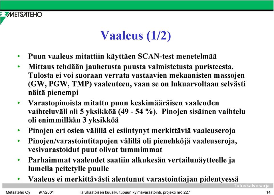 vaihteluväli oli 5 yksikköä (49-54 %).