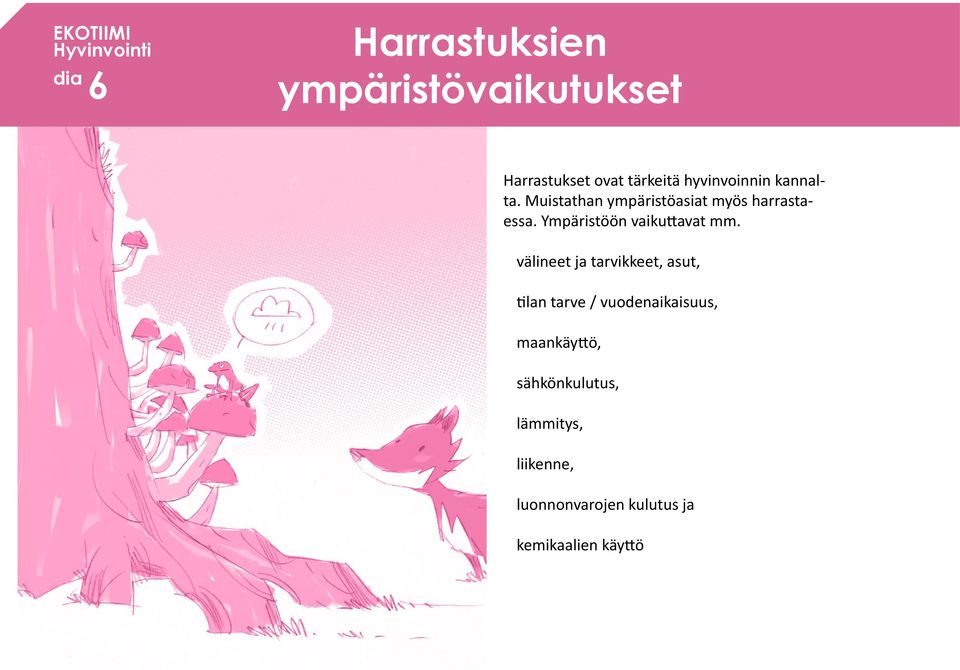 Ympäristöön vaikuttavat mm.