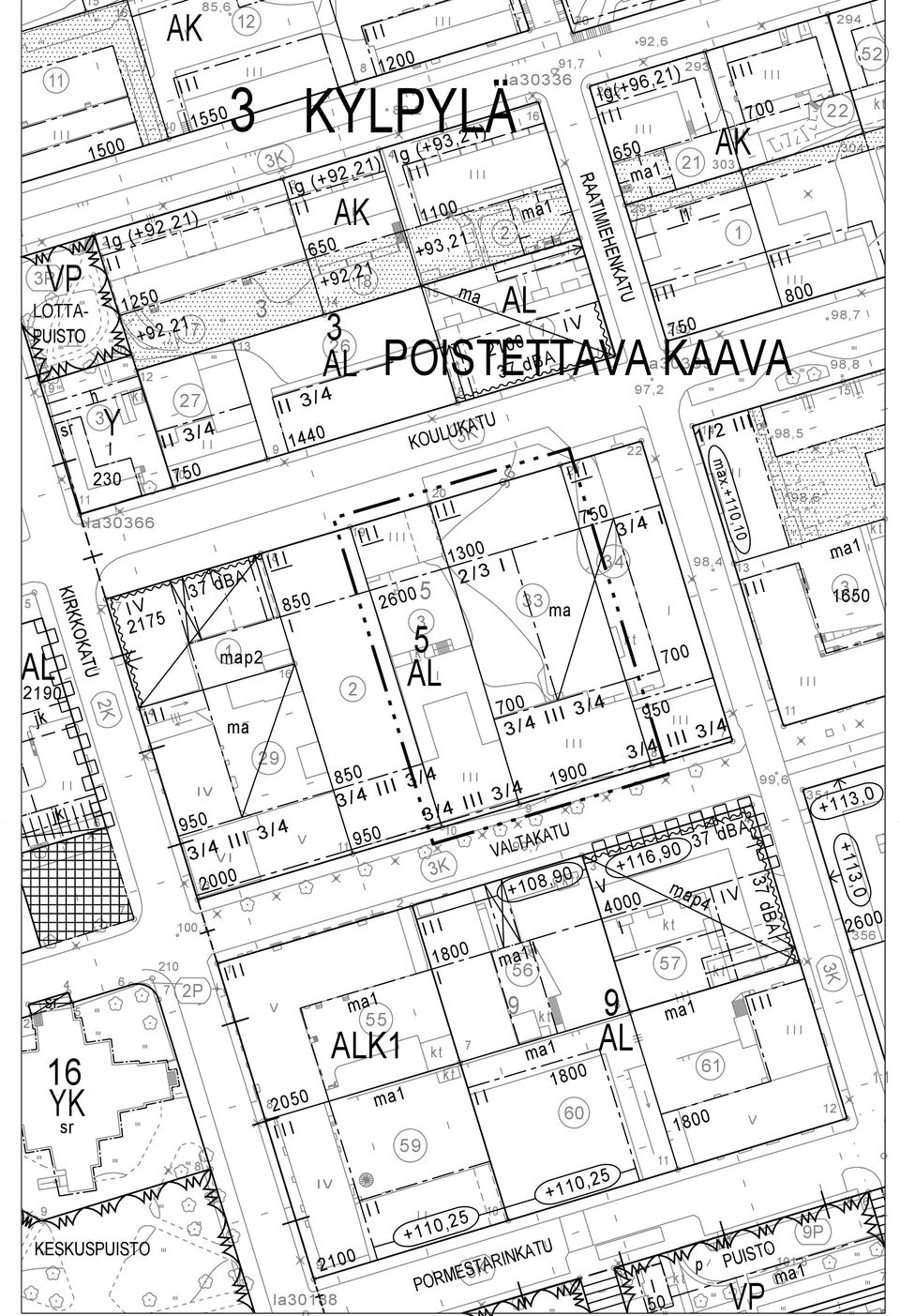 ma 56 9 17 20 60 292 4 291 22 57 29 21 AK 0 290 18 POSTETTAVA la06 KAAVA 8 97,2 2 20 10 7 10 9 99,7 VALTAKATU PORMESTARNKATU 21 RAATMEHENKATU /4 650 1100 650 2600 2100 100 750 /4 /4 26 AL +92,21