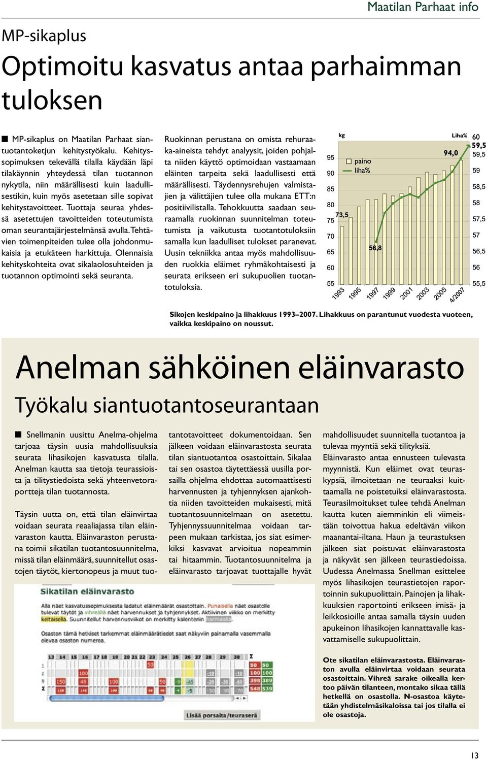 Tuottaja seuraa yhdessä asetettujen tavoitteiden toteutumista oman seurantajärjestelmänsä avulla. Tehtävien toimenpiteiden tulee olla johdonmukaisia ja etukäteen harkittuja.