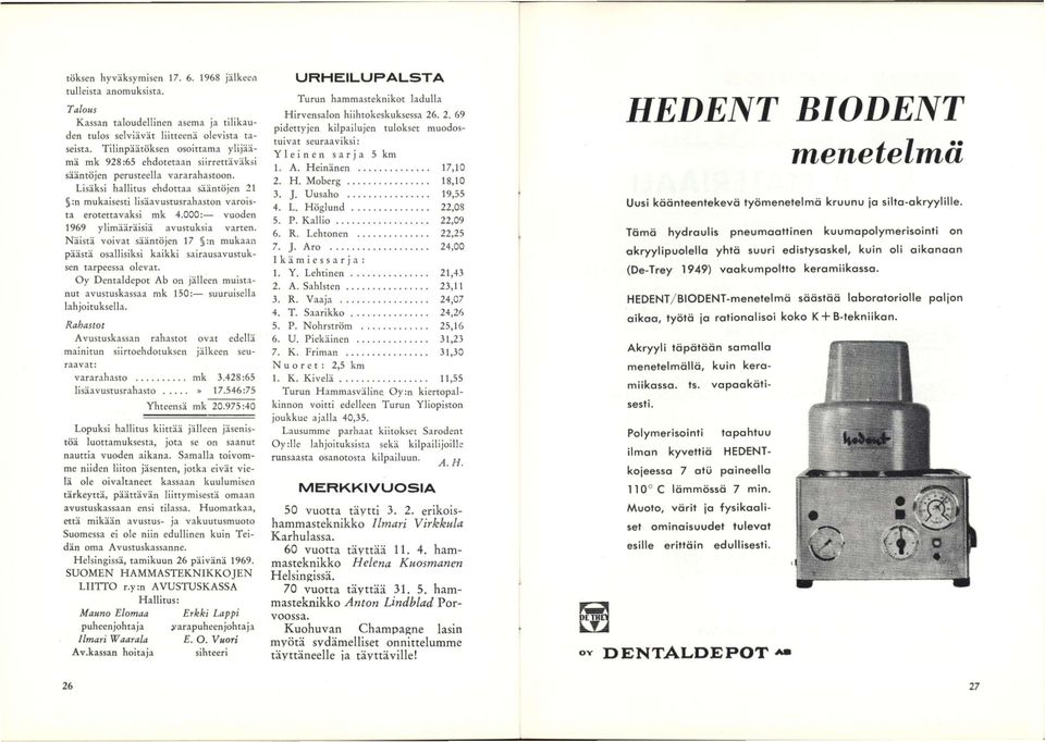 Lisäksi hallitus ehdottaa sääntöjen 21 :n mukaisesti lisäavustusrahaston varoista erotettavaksi mk 4.000: vuoden 1969 ylimääräisiä avustuksia varten.