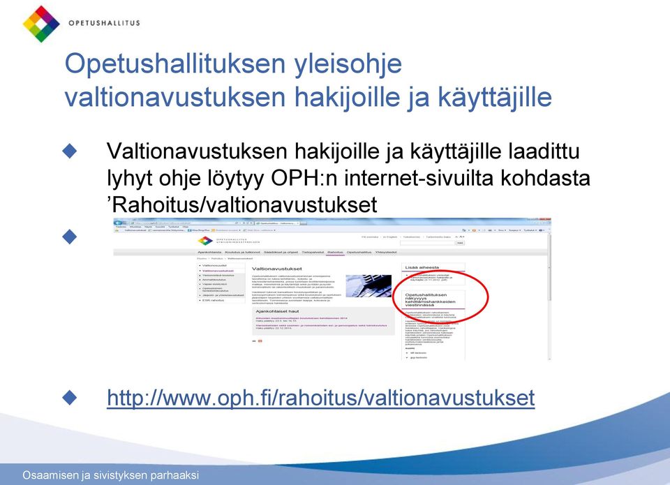 laadittu lyhyt ohje löytyy OPH:n internet-sivuilta kohdasta