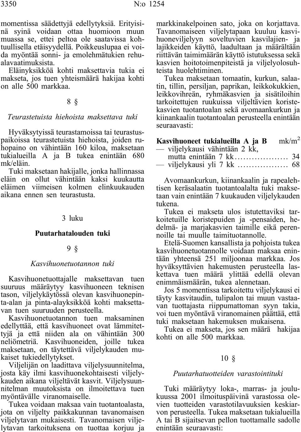 8 Teurastetuista hiehoista maksettava tuki Hyväksytyissä teurastamoissa tai teurastuspaikoissa teurastetuista hiehoista, joiden ruhopaino on vähintään 160 kiloa, maksetaan tukialueilla A ja B tukea