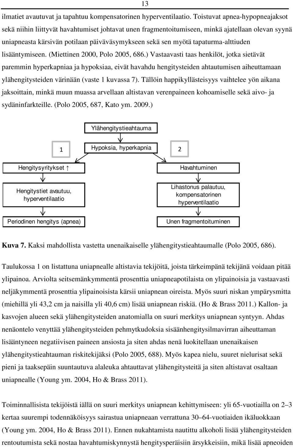 tapaturma-alttiuden lisääntymiseen. (Miettinen 2000, Polo 2005, 686.