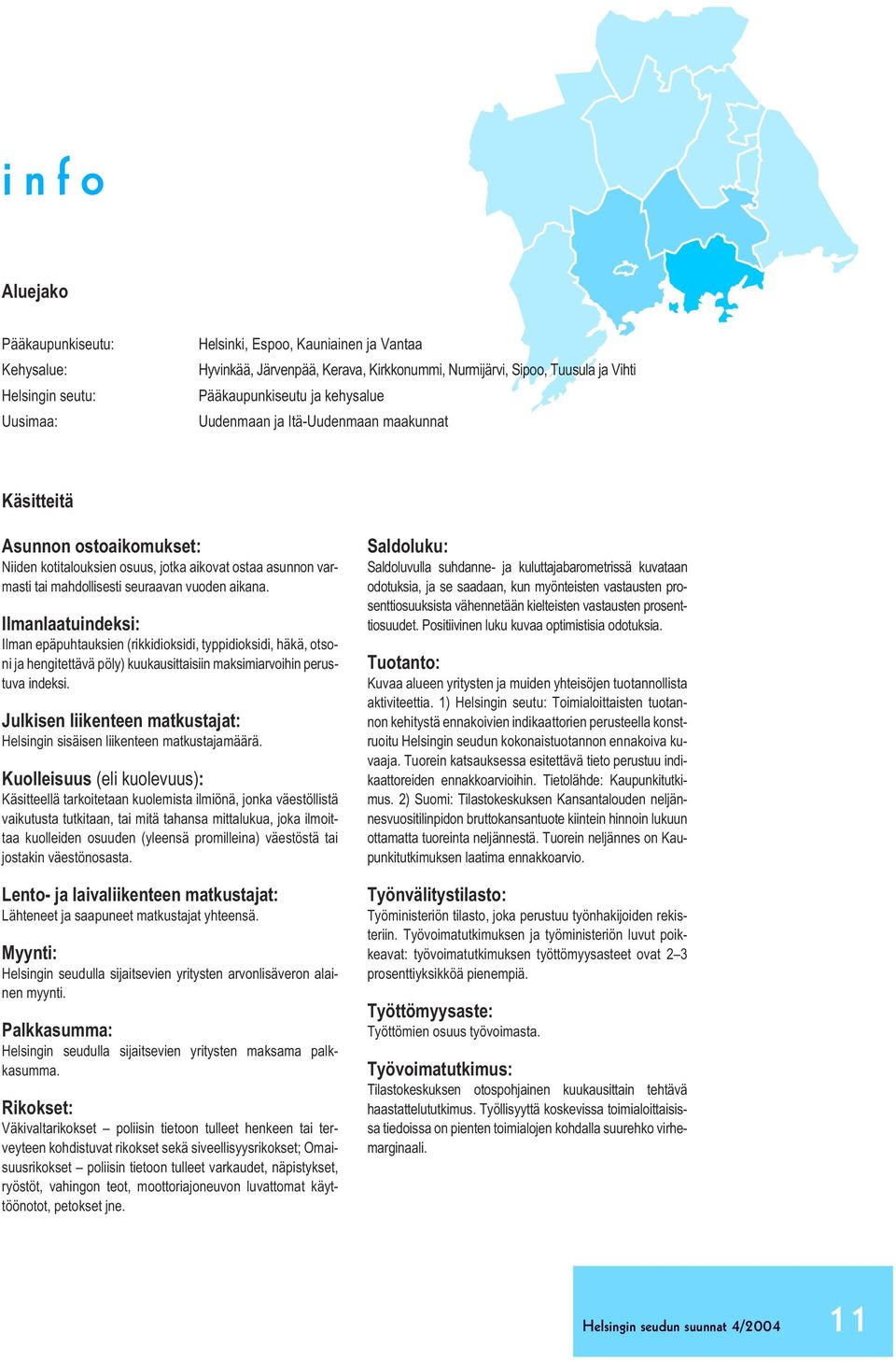 vuoden aikana. Ilmanlaatuindeksi: Ilman epäpuhtauksien (rikkidioksidi, typpidioksidi, häkä, otsoni ja hengitettävä pöly) kuukausittaisiin maksimiarvoihin perustuva indeksi.