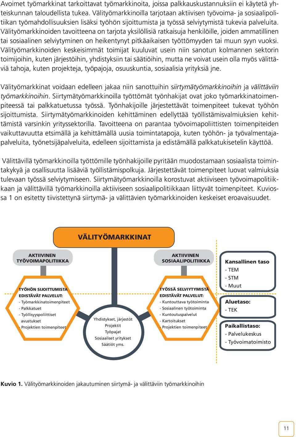 Välityömarkkinoiden tavoitteena on tarjota yksilöllisiä ratkaisuja henkilöille, joiden ammatillinen tai sosiaalinen selviytyminen on heikentynyt pitkäaikaisen työttömyyden tai muun syyn vuoksi.