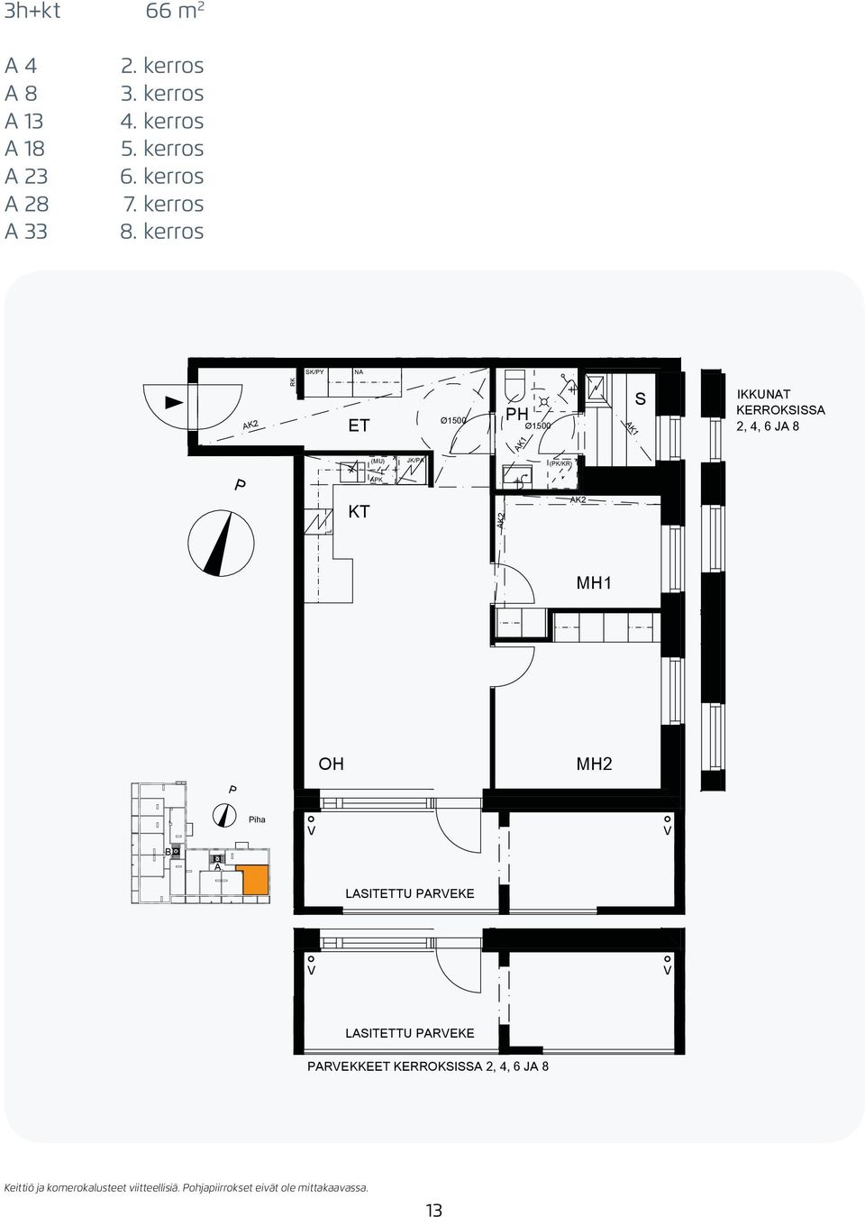 kerros SUNTO OY ESOON TIVMÄKI 5 /Y H S IKKUT KERROKSISS 2, 4, 6 J 8 JK/ JK/ MH1 MH2 iha V