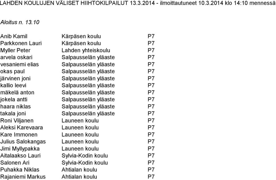 paul Salpausselän yläaste P7 järvinen joni Salpausselän yläaste P7 kallio leevi Salpausselän yläaste P7 mäkelä anton Salpausselän yläaste P7 jokela antti Salpausselän yläaste P7 haara