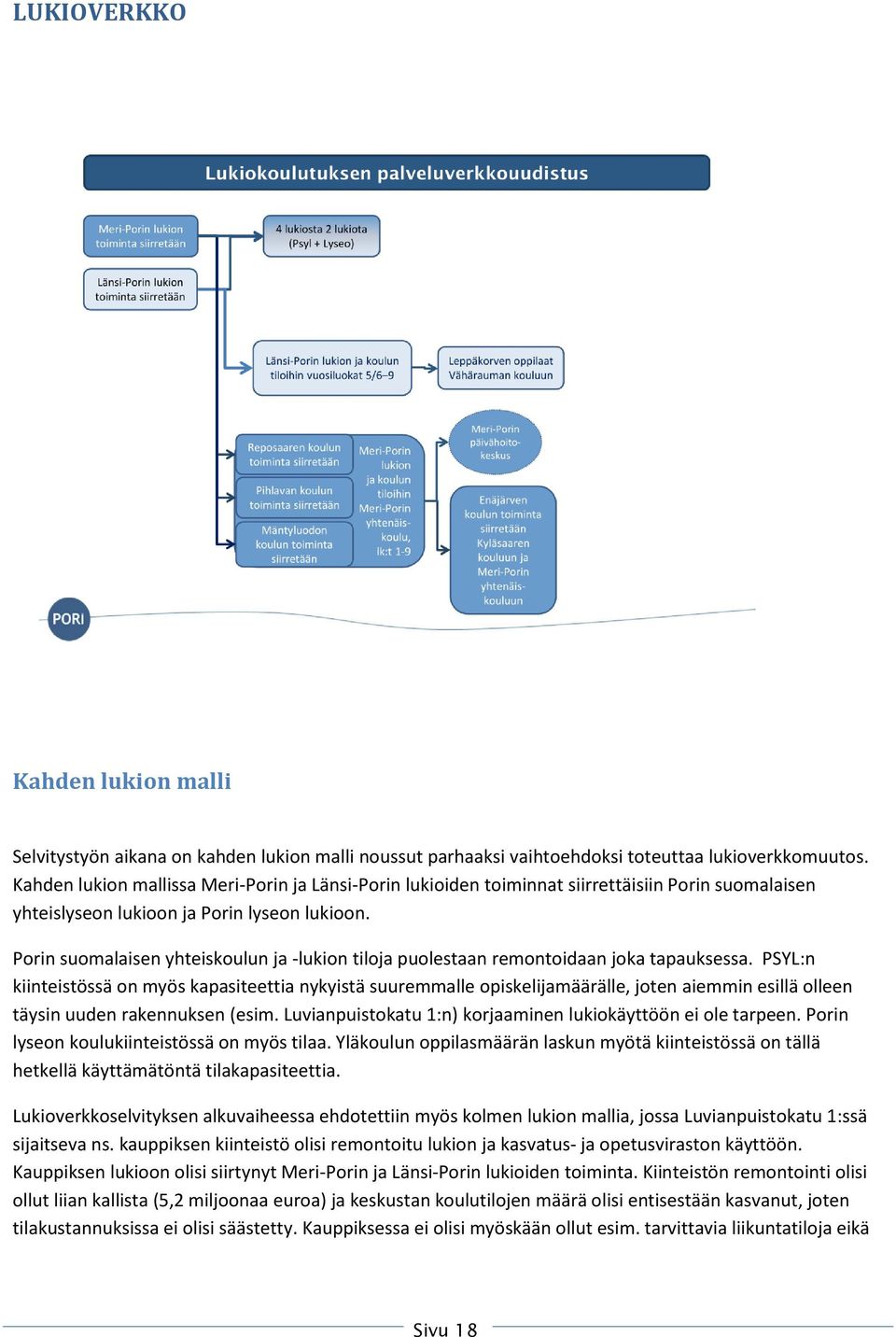 Porin suomalaisen yhteiskoulun ja -lukion tiloja puolestaan remontoidaan joka tapauksessa.