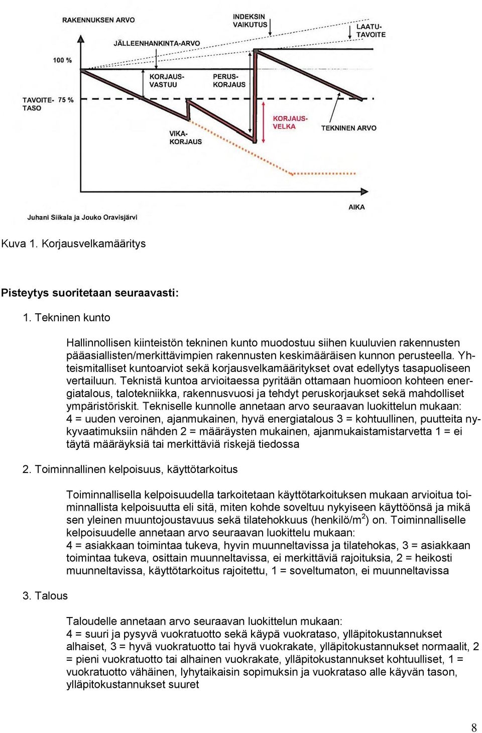 Yhteismitalliset kuntoarviot sekä korjausvelkamääritykset ovat edellytys tasapuoliseen vertailuun.