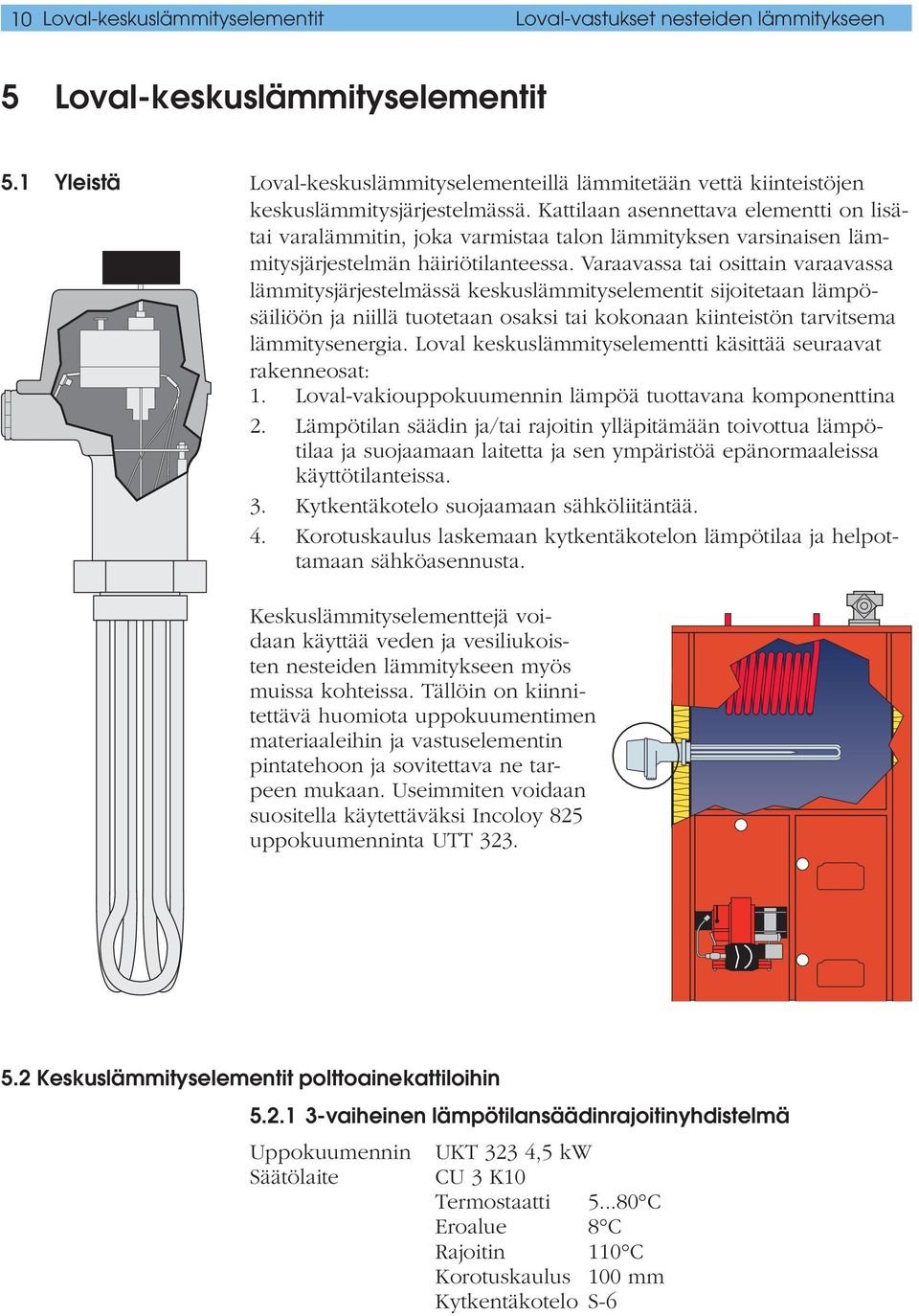 Kattilaan asennettava elementti on lisätai varalämmitin, joka varmistaa talon lämmityksen varsinaisen lämmitysjärjestelmän häiriötilanteessa.