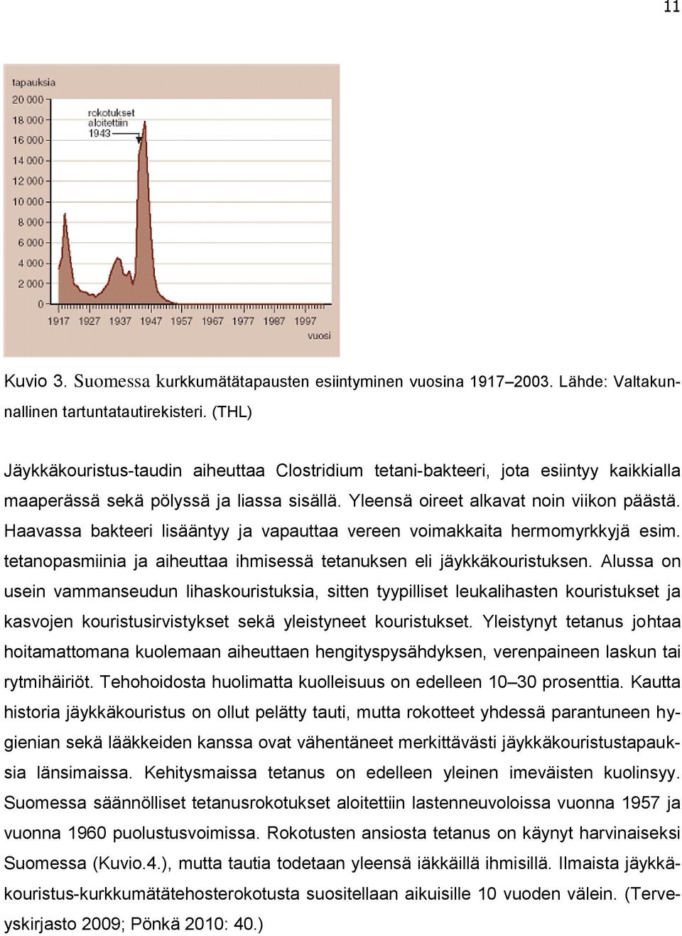 Haavassa bakteeri lisääntyy ja vapauttaa vereen voimakkaita hermomyrkkyjä esim. tetanopasmiinia ja aiheuttaa ihmisessä tetanuksen eli jäykkäkouristuksen.