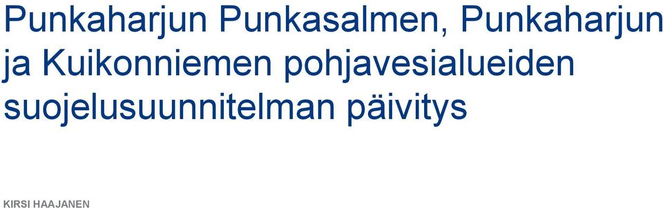 pohjavesialueiden