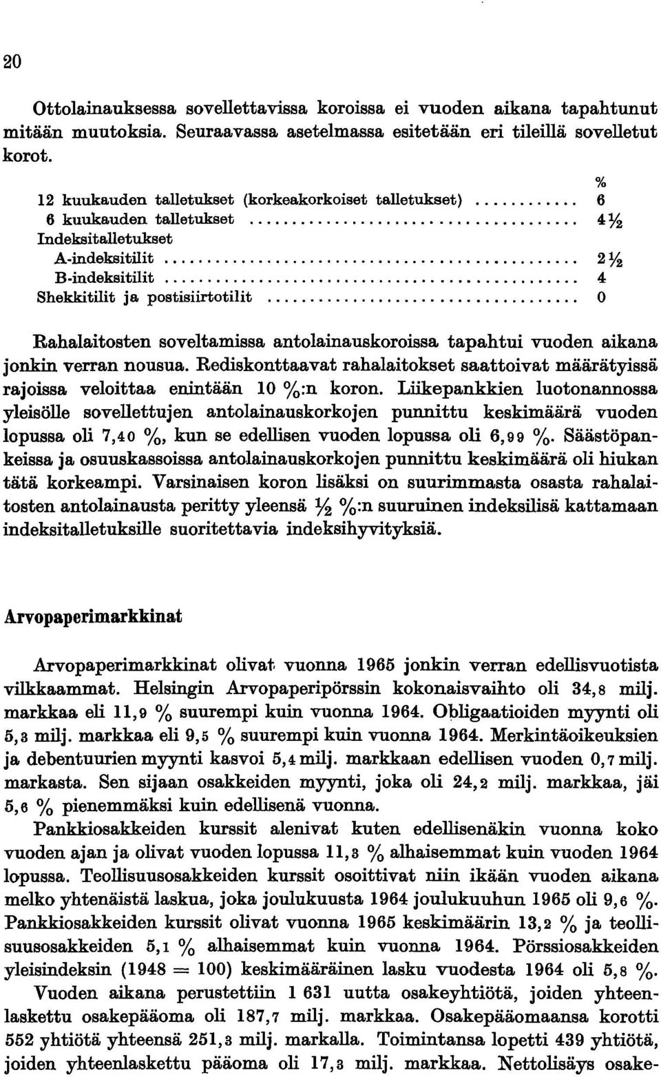 ... % 6 4* 2* 4 o Rahalaitosten soveltamissa antolainauskoroissa tapahtui vuoden aikana jonkin verran nousua.