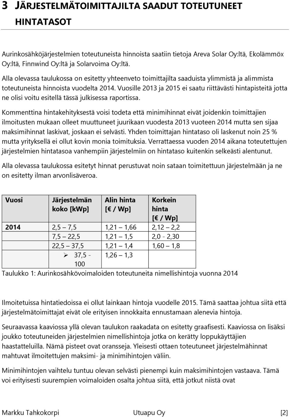 Vuosille 2013 ja 2015 ei saatu riittävästi hintapisteitä jotta ne olisi voitu esitellä tässä julkisessa raportissa.