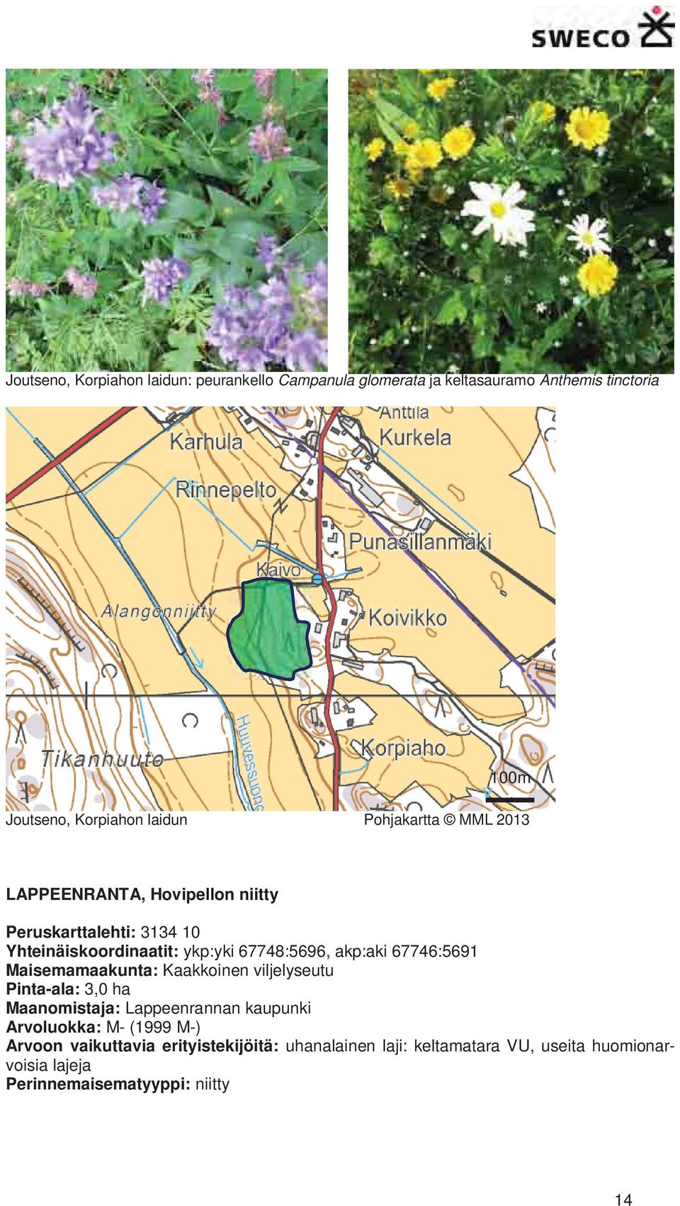 67746:5691 Maisemamaakunta: Kaakkoinen viljelyseutu Pinta-ala: 3,0 ha Maanomistaja: Lappeenrannan kaupunki Arvoluokka: M- (1999