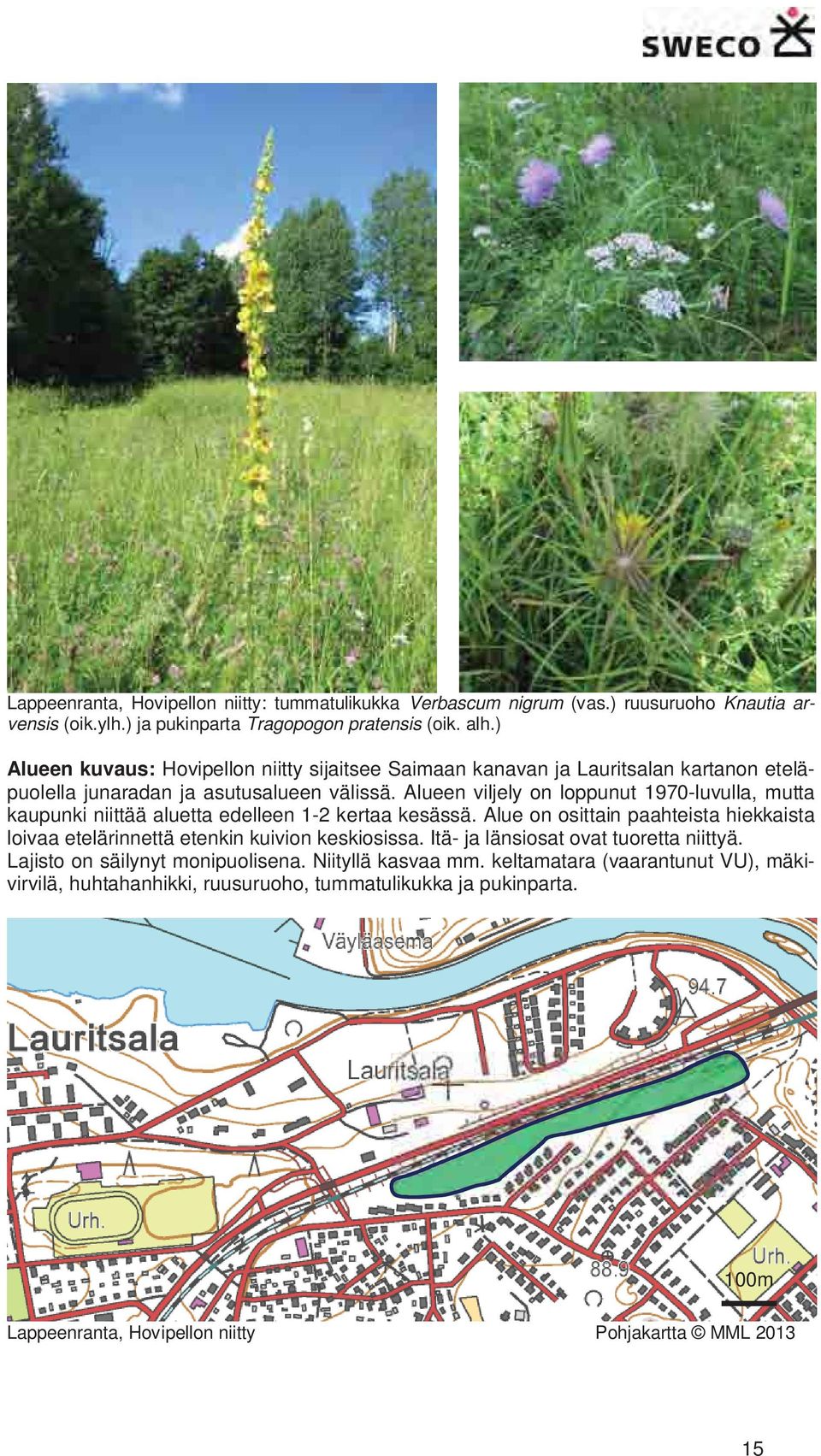 Alueen viljely on loppunut 1970-luvulla, mutta kaupunki niittää aluetta edelleen 1-2 kertaa kesässä.