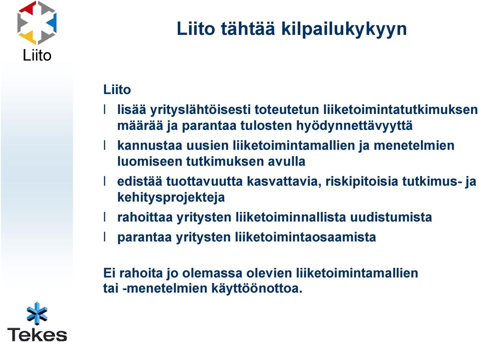 tuottavuutta kasvattavia, riskipitoisia tutkimus- ja kehitysprojekteja rahoittaa yritysten liiketoiminnallista