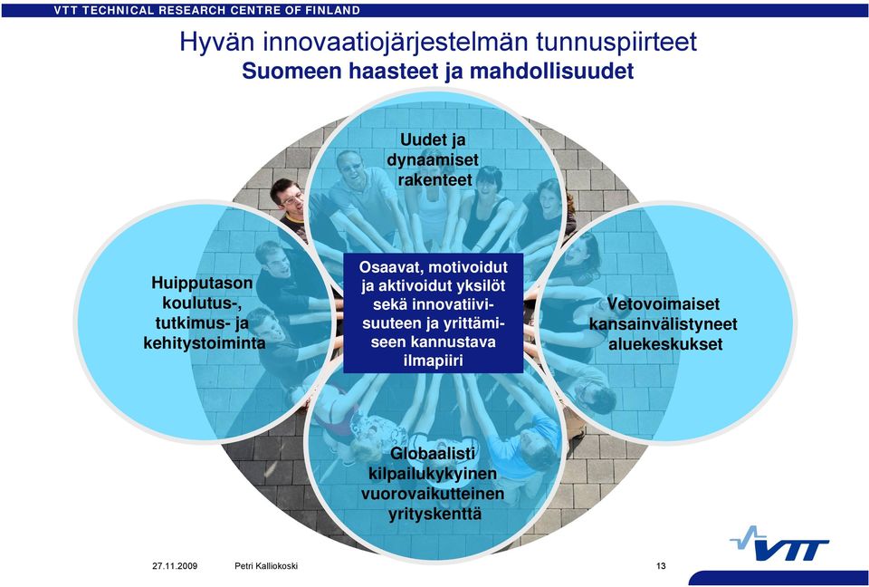 ja aktivoidut yksilöt sekä innovatiivisuuteen ja yrittämiseen kannustava ilmapiiri